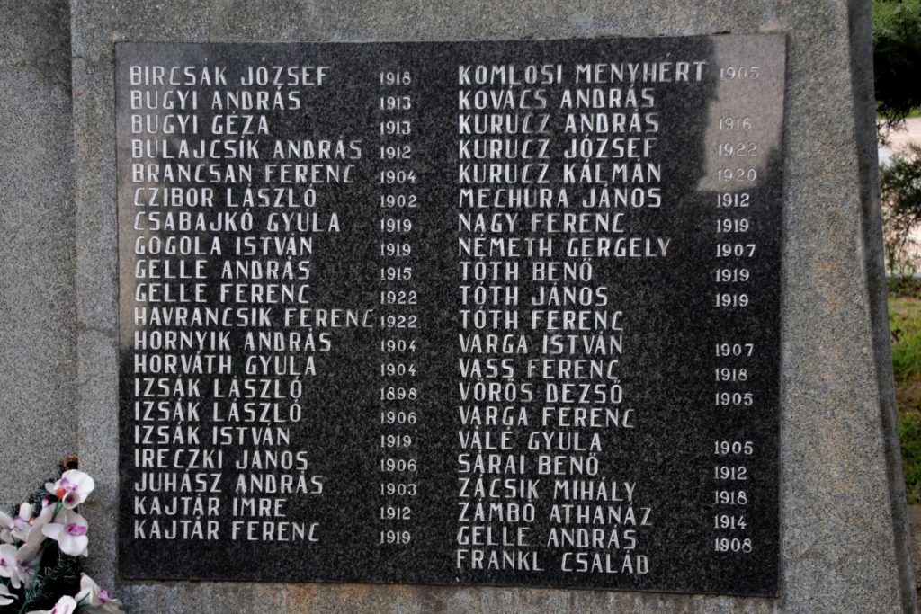 A második világháború áldozatainak emlékműve